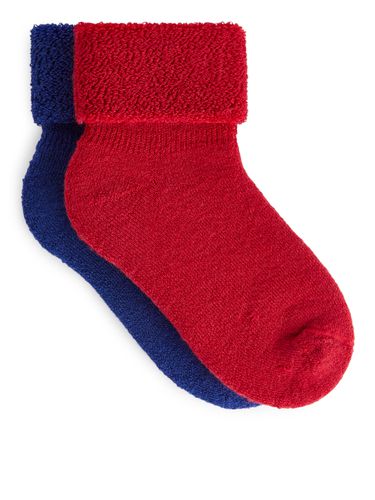 Socken aus Wollfrottee Rot/Blau in Größe 22/24. Farbe: - Arket - Modalova