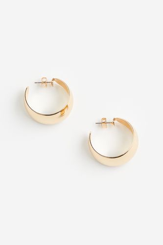 Breite runde Ohrringe Goldfarben in Größe Onesize. Farbe: - H&M - Modalova