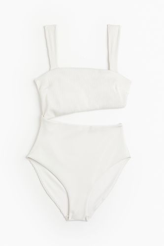 Badeanzug mit wattierten Cups und High Leg Weiß, Badeanzüge in Größe 42. Farbe: - H&M - Modalova