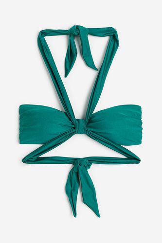 Wattiertes Bandeau-Bikinitop Grün, Bikini-Oberteil in Größe 34. Farbe: - H&M - Modalova