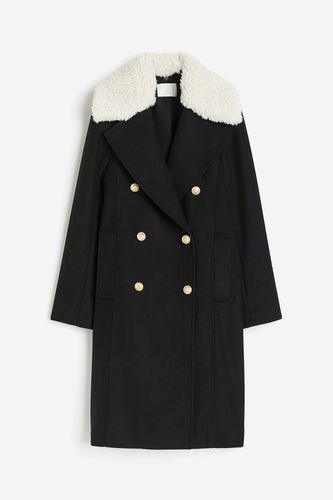 Mantel mit abnehmbarem Kragen Schwarz, Mäntel in Größe XS. Farbe: - H&M - Modalova