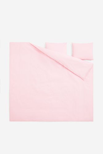 Baumwollbettwäsche für Doppel- und Kingsize-Betten Hellrosa in Größe 240x220 50x60 cm. Farbe: - H&m Home - Modalova