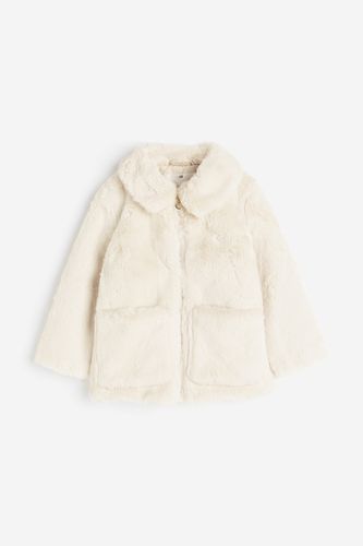 Flauschige Jacke mit Kragen Weiß, Jacken & Mäntel in Größe 92. Farbe: - H&M - Modalova
