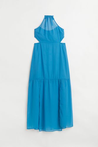 Rückenfreies Satinkleid Blau, Alltagskleider in Größe 38. Farbe: - H&M - Modalova