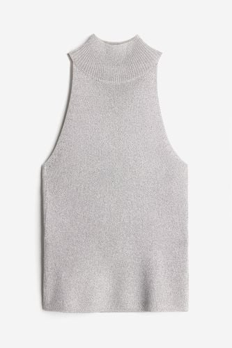 Glitzershirt mit Turtleneck Silberfarben, Westen in Größe L. Farbe: - H&M - Modalova