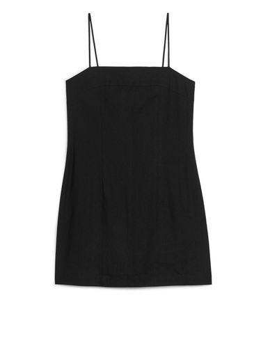 Minikleid aus Leinenmischung Schwarz, Alltagskleider in Größe 42. Farbe: - Arket - Modalova