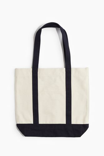 Canvas-Shopper Naturweiß/Schwarz, Tote bags in Größe Onesize. Farbe: - H&M - Modalova