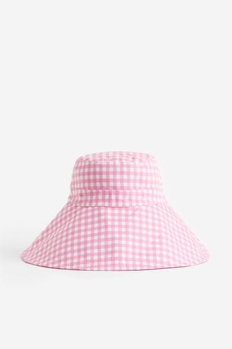 Bucket Hat aus Baumwolle Rosa/Kariert, Hut in Größe S/54. Farbe: - H&M - Modalova