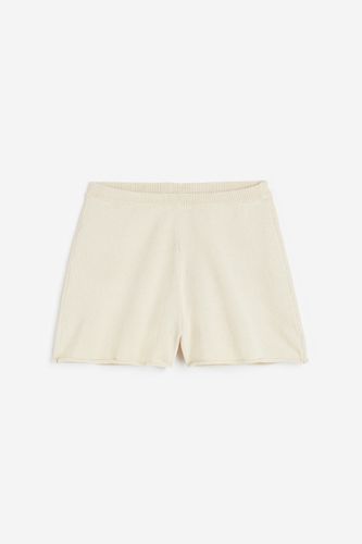 Shorts in Feinstrick Cremefarben Größe XL. Farbe: - H&M - Modalova
