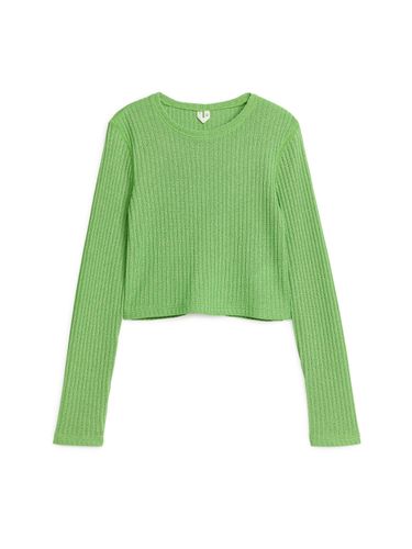 Geripptes Jerseyshirt Hellgrün, Tops in Größe L. Farbe: - Arket - Modalova