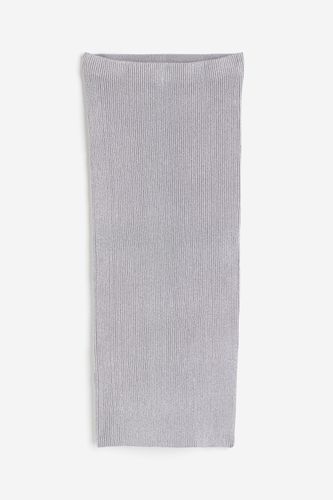 Gerippter Strickrock Silberfarben, Röcke in Größe L. Farbe: - H&M - Modalova