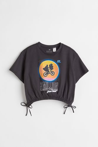 T-Shirt mit Tunnelzug Schwarz/E.T., T-Shirts & Tops in Größe 158/164. Farbe: - H&M - Modalova