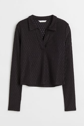 Shirt mit Kragen Schwarz, Tops in Größe S. Farbe: - H&M - Modalova