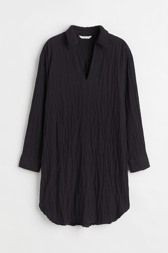 Kleid mit Kragen Schwarz, Alltagskleider in Größe XS. Farbe: - H&M - Modalova