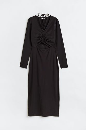 Bodycon-Kleid mit Tunnelzug Schwarz, Alltagskleider in Größe XXL. Farbe: - H&M - Modalova