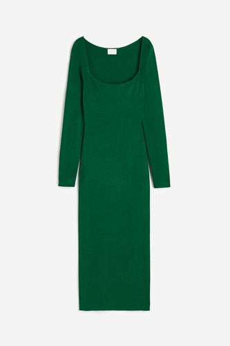 Bodycon-Kleid mit eckigem Ausschnitt Grün, Alltagskleider in Größe S. Farbe: - H&M - Modalova