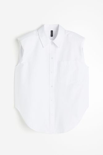 Ärmellose Bluse mit Schulterpolstern Weiß, Freizeithemden in Größe M. Farbe: - H&M - Modalova