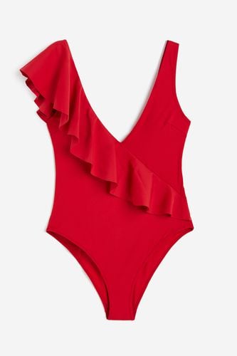 Badeanzug mit wattierten Cups und High Leg Rot, Badeanzüge in Größe 32. Farbe: - H&M - Modalova