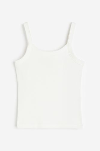 Geripptes Trägertop Weiß, T-Shirts & Tops in Größe 146/152. Farbe: - H&M - Modalova