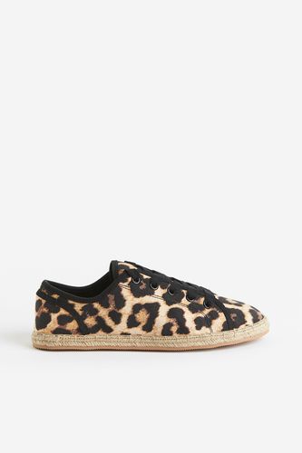 Espadrille-Sneaker Beige/Leopardenprint, Sneakers in Größe 36. Farbe: - H&M - Modalova