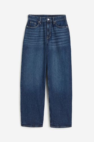 Baggy High Jeans Denimblau in Größe 38. Farbe: - H&M - Modalova