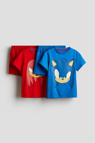 Er-Pack Schlafanzüge mit Print Blau/Sonic der Igel, Pyjamas in Größe 122/128. Farbe: - H&M - Modalova