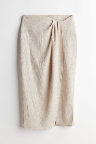 Wickelrock aus strukturiertem Strick Hellbeige, Röcke in Größe XXL. Farbe: - H&M - Modalova