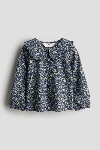Bluse mit Kragen Dunkelgrau/Geblümt, Hemden & Blusen in Größe 110. Farbe: - H&M - Modalova