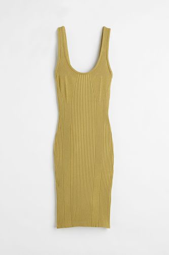 Bodycon-Kleid in Rippstrick Olivgrün, Alltagskleider Größe L. Farbe: - H&M - Modalova