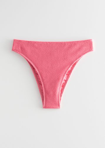 Strukturierte Bikinihose im Tangaschnitt Rosa, Bikini-Unterteil in Größe 42. Farbe: - & Other Stories - Modalova