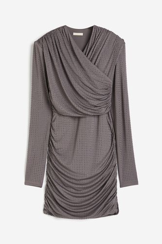 Kleid mit Strass Grau, Party kleider in Größe XL. Farbe: - H&M - Modalova