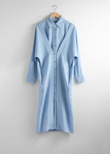 Anpassbares Midi-Hemdblusenkleid Hellblau, Alltagskleider in Größe S. Farbe: - & Other Stories - Modalova