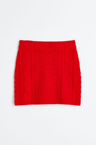 Strickrock mit Zopfmuster Rot, Röcke in Größe XXL. Farbe: - H&M - Modalova