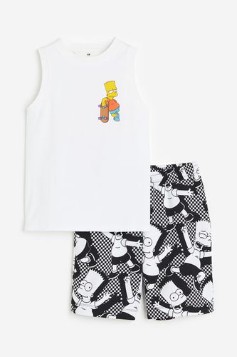 Teiliges Set mit Print Weiß/Die Simpsons, T-Shirts & Tops in Größe 116. Farbe: - H&M - Modalova