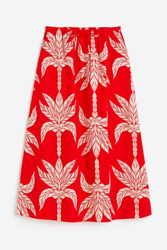 Ausgestellter Rock Rot/Palmen, Röcke in Größe XS. Farbe: - H&M - Modalova