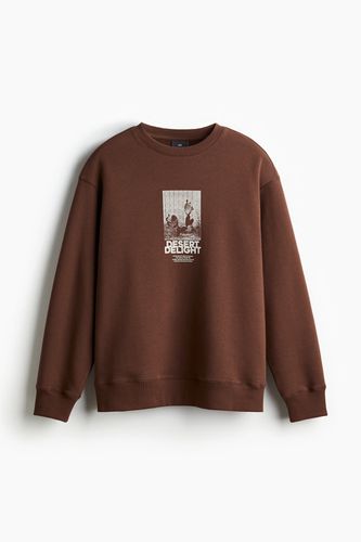 Bedrucktes Sweatshirt in Loose Fit Braun/Desert Delight, Sweatshirts Größe XS. Farbe: - H&M - Modalova