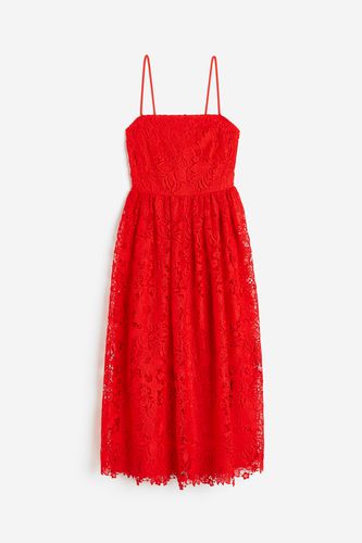 Bandeau-Kleid aus Spitze Rot, Alltagskleider in Größe 34. Farbe: - H&M - Modalova