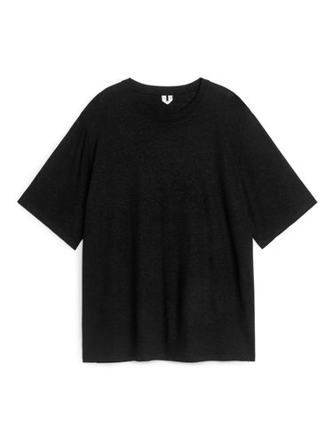 Oversized-T-Shirt aus Leinenmischung Schwarz, Tops in Größe S. Farbe: - Arket - Modalova