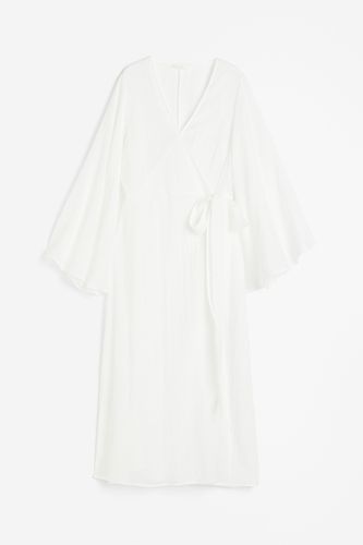 Langes Wickelkleid Weiß, Alltagskleider in Größe XS. Farbe: - H&M - Modalova