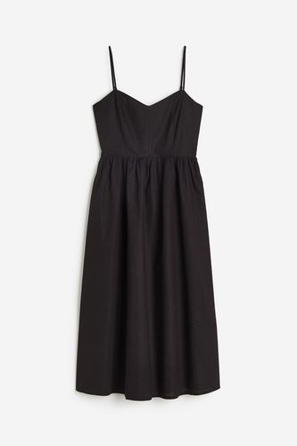 Kleid aus Leinenmix Schwarz, Alltagskleider in Größe XL. Farbe: - H&M - Modalova
