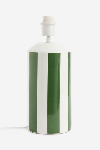 Hoher Lampenfuß aus Keramik Grün/Gestreift, Tischlampe in Größe Onesize. Farbe: - H&m Home - Modalova