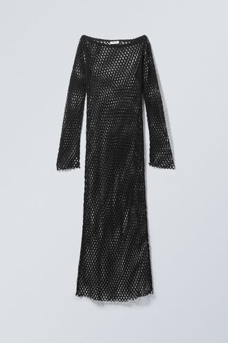 Netzstoffkleid aus Baumwolle Schwarz, Alltagskleider in Größe XS. Farbe: - Weekday - Modalova