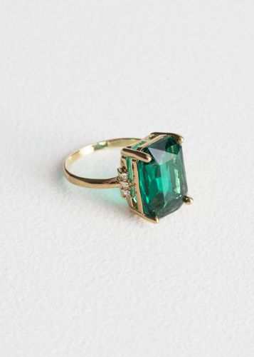 Ring mit Schmuckstein Smaragdgrün, Ringe in Größe S. Farbe: - & Other Stories - Modalova