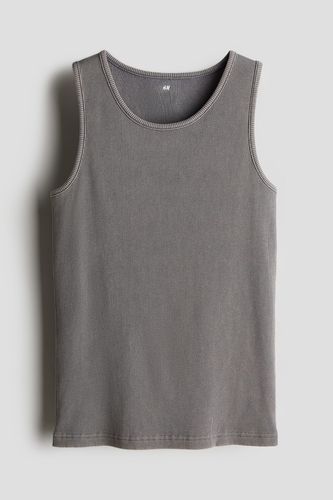 Geripptes Tanktop Grau, T-Shirts & Tops in Größe 134/140. Farbe: - H&M - Modalova