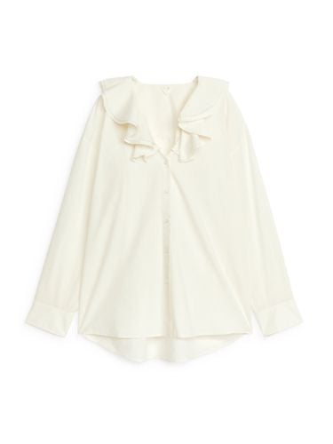 Bluse mit Rüschenkragen Weiß, Blusen in Größe 32. Farbe: - Arket - Modalova