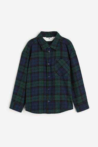 Hemd aus Baumwollflanell Marineblau/Kariert, Hemden & Blusen in Größe 92. Farbe: - H&M - Modalova