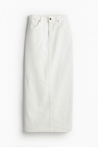 Langer Denimrock Weiß, Röcke in Größe 42. Farbe: - H&M - Modalova