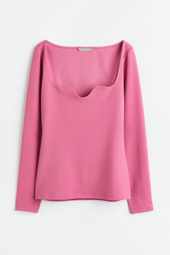 Figurbetontes Jerseyshirt Rosa, Tops in Größe XL. Farbe: - H&M - Modalova