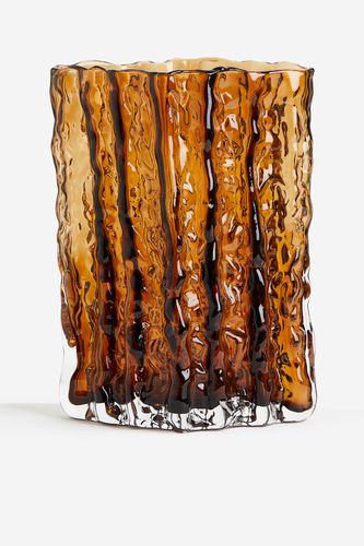 Große Vase aus strukturiertem Glas Dunkelbeige in Größe Onesize. Farbe: - H&m Home - Modalova