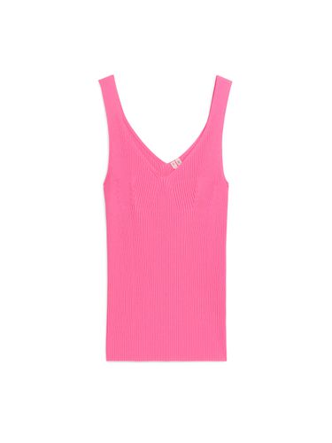 Rippstrick-Trägerhemd Rosa, Westen in Größe L. Farbe: - Arket - Modalova